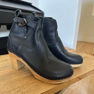 No. 6 high heel moto clog boot
